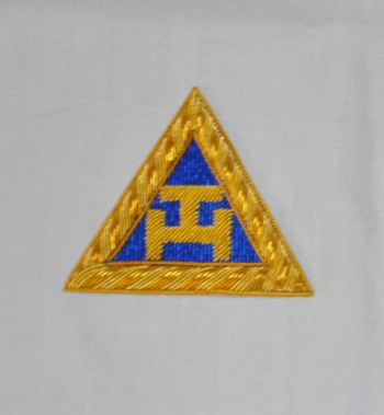 Royal Arch Triple Tau Embroidered Provincial Sash Badge - Click Image to Close
